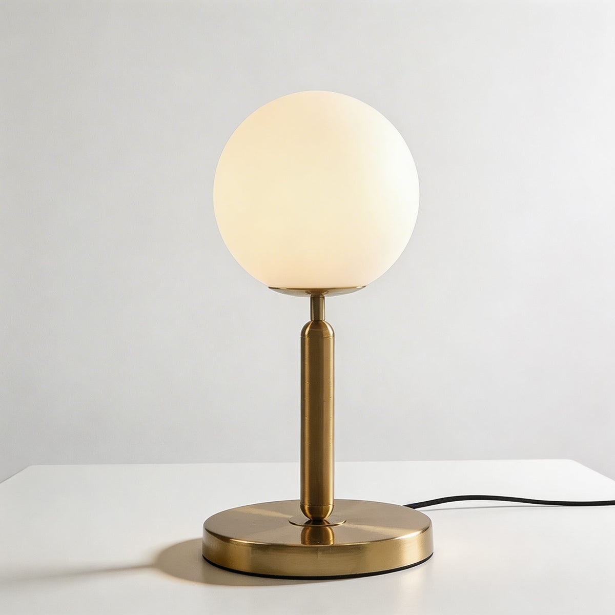 Nordic Modern Table Lamp LED Glass Ball Bedside Light E26 for Bedroom Decor Creative Desk