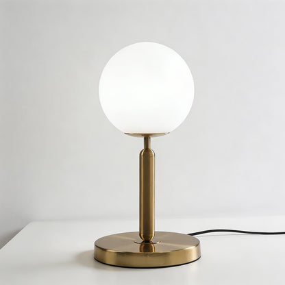 Nordic Modern Table Lamp LED Glass Ball Bedside Light E26 for Bedroom Decor Creative Desk