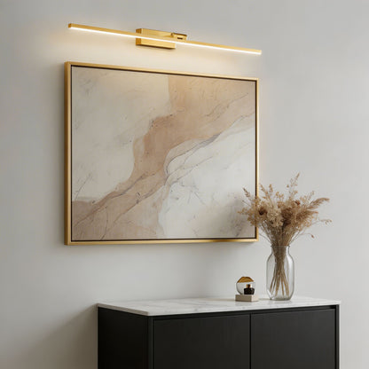 Copper Rotating LED Vanity Light Bar 60–100cm Linear Acrylic Mirror Light