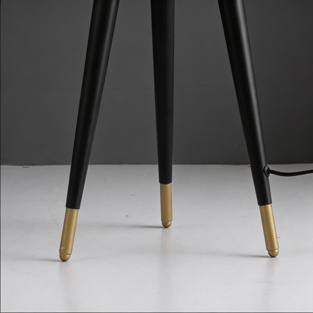 Tripod Floor Lamp Gold Iron Mushroom LED Light