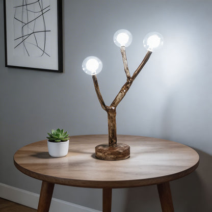 Tree Branch Floor Lamp Resin Glass LED Rustic Nordic