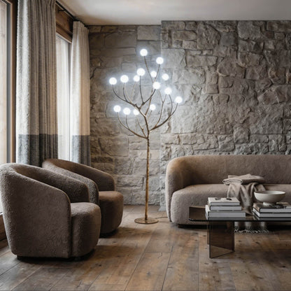 Tree Branch Floor Lamp Resin Glass LED Rustic Nordic