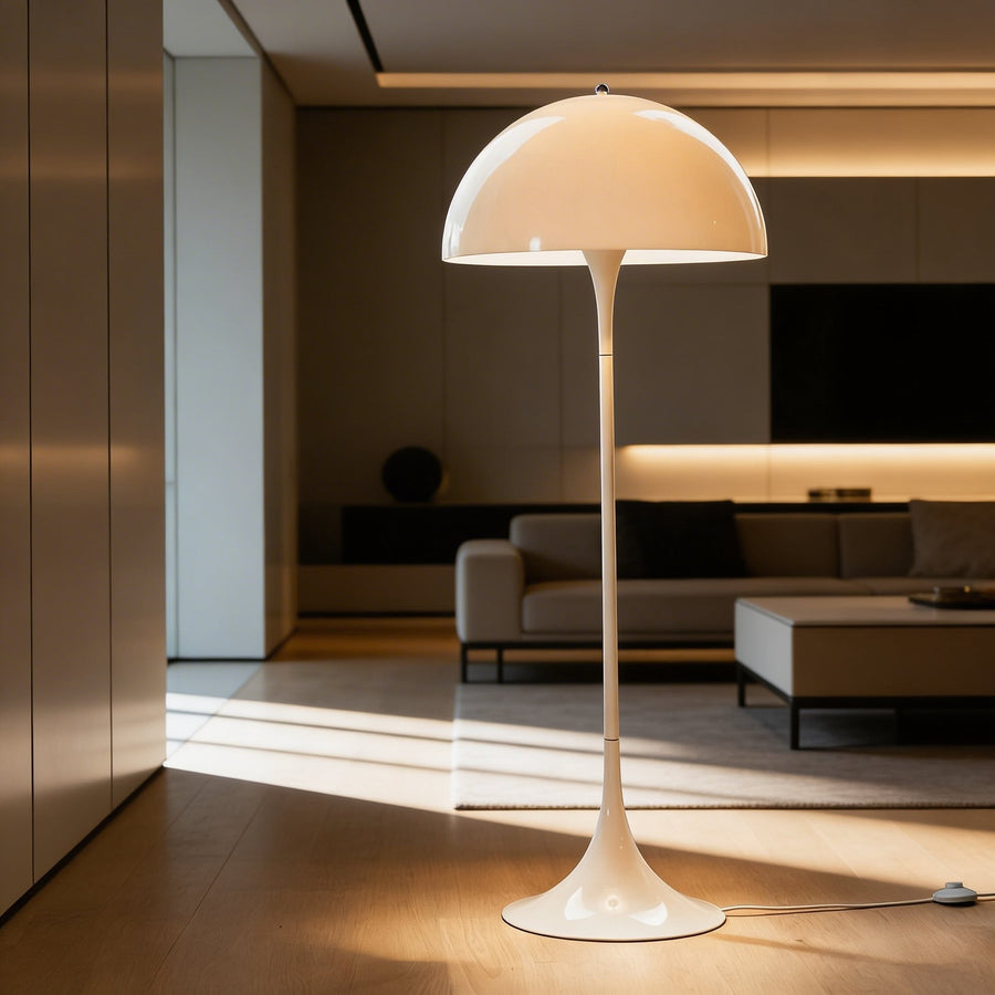 Mushroom Acrylic Floor Lamp White LED Ambient Light