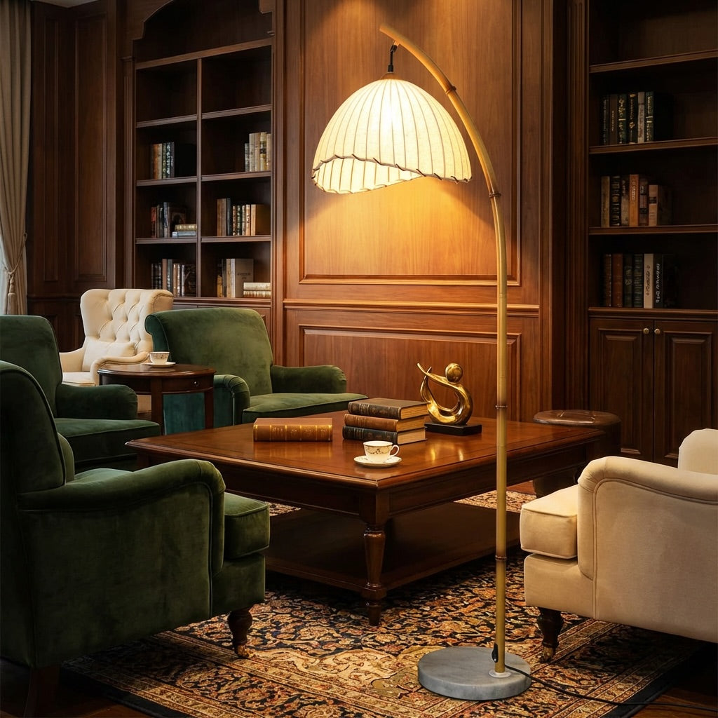 Imitation Bamboo Floor Lamp Tricolor LED Nordic Light