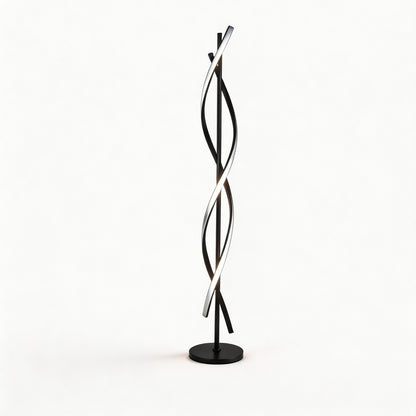 Spiral Aluminium Floor Lamp 360° LED Adjustable Light