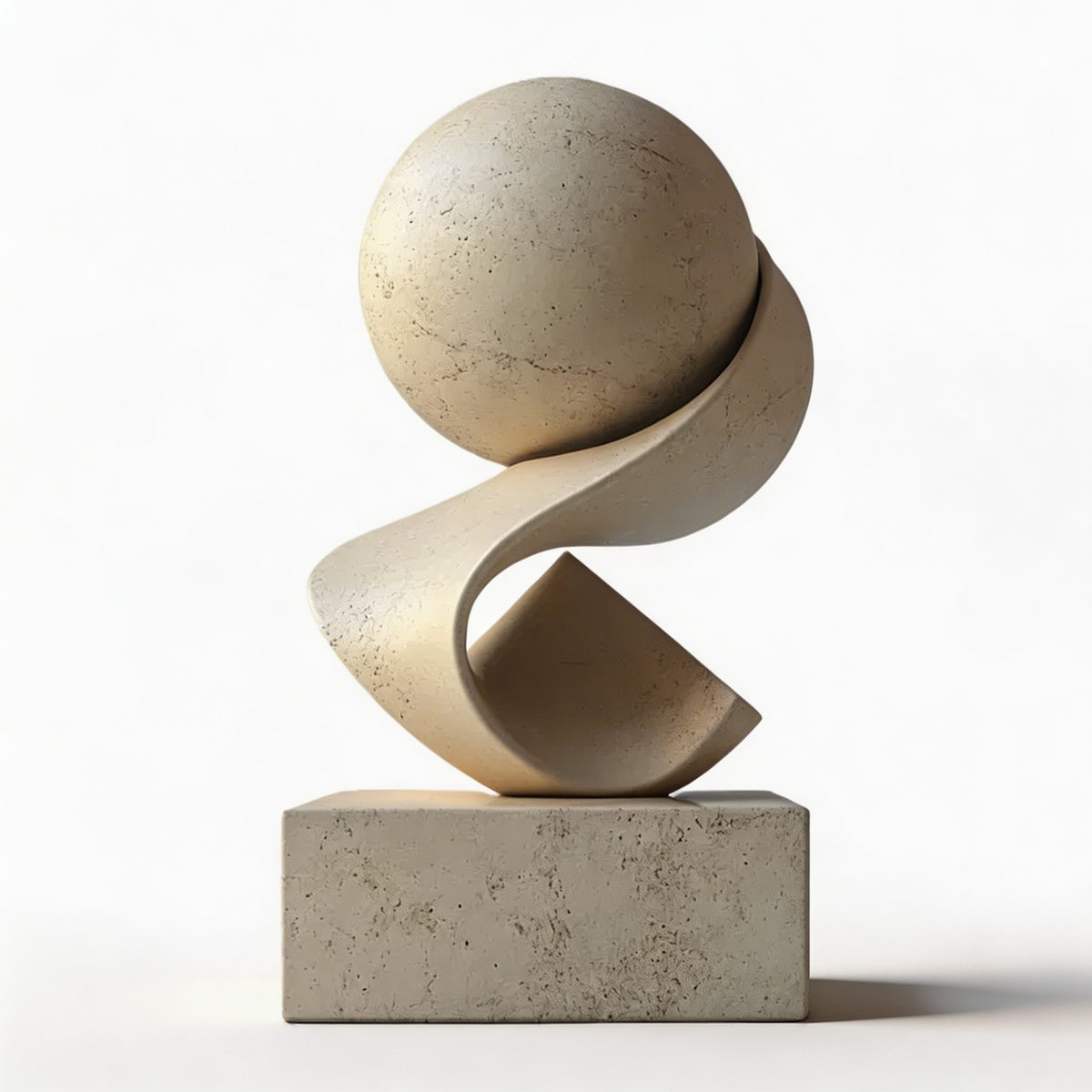 Minimalist Abstract Resin Desk Sculpture Gold Art Ornament