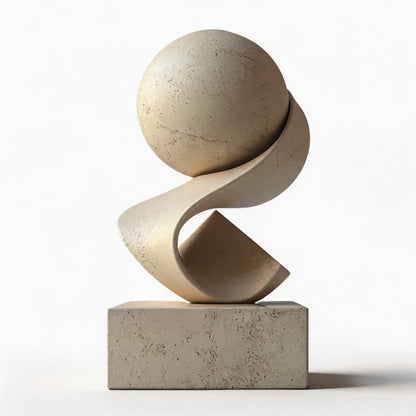 Minimalist Abstract Resin Desk Sculpture Gold Art Ornament