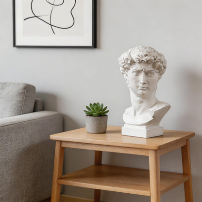 David Head Bust Sculpture Hand-Painted Resin Abstract Art Statue