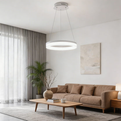 Black Aluminium Pendant Light Dimmable LED Acrylic Shade