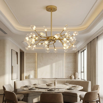 Metal Cluster Pendant Light 27-Light LED Adjustable Hanging