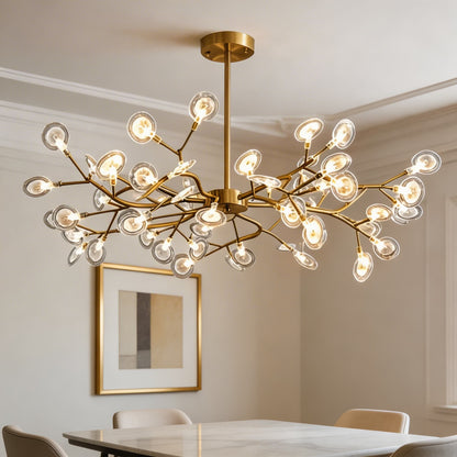 Metal Cluster Pendant Light 27-Light LED Adjustable Hanging