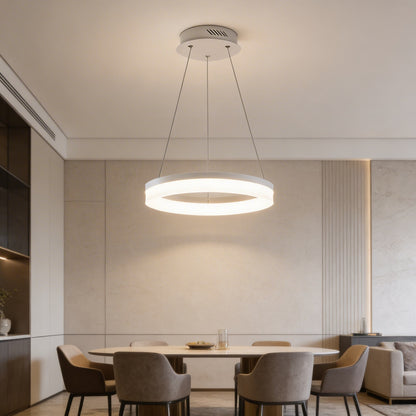 Black Aluminium Pendant Light Dimmable LED Acrylic Shade