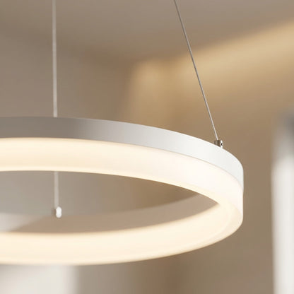 Black Aluminium Pendant Light Dimmable LED Acrylic Shade