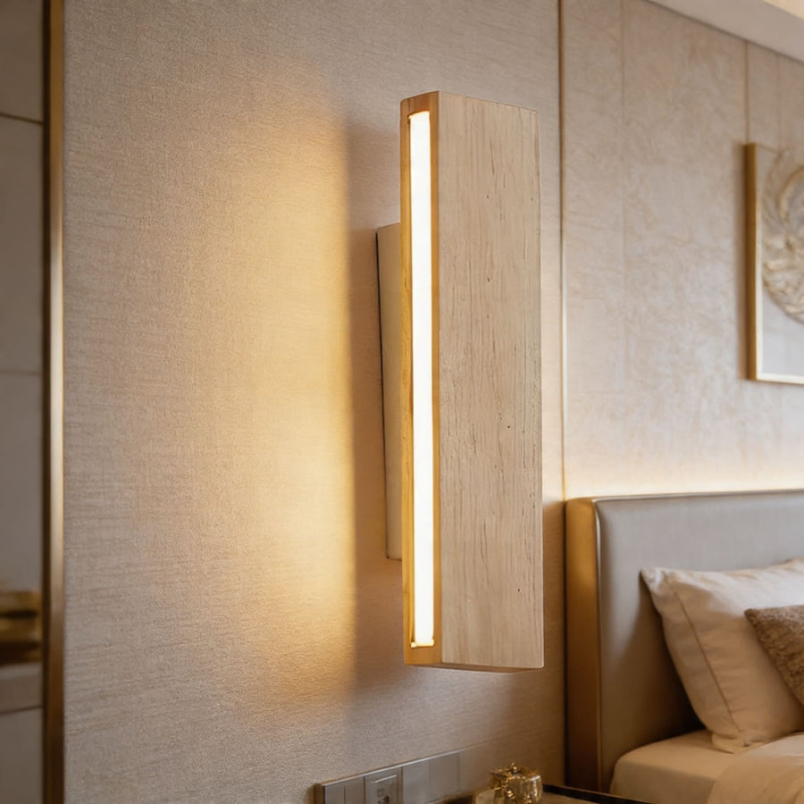 Minimalist Wood Wall Light Adjustable LED Sconce