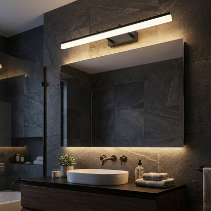Extendable Dual-Rod LED Vanity Light Bar Stainless Steel 41–80cm 3-Colour