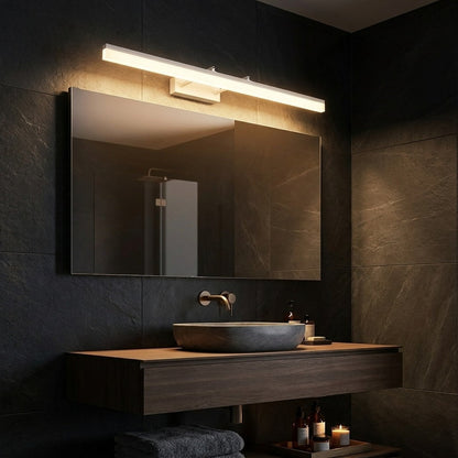 Extendable Dual-Rod LED Vanity Light Bar Stainless Steel 41–80cm 3-Colour