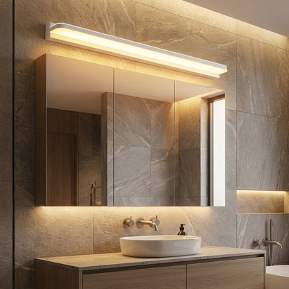Up & Down LED Vanity Light Polished Iron Trim 62–120cm Silver, Black or White