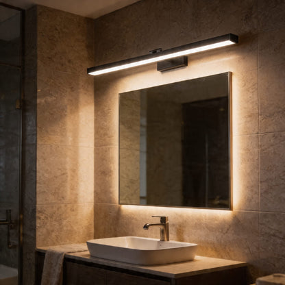 Rotatable Bath Bar LED Vanity Light 60–80cm Black or White Metal & Acrylic