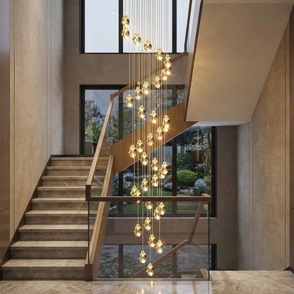 Nordic Crystal Chandelier Adjustable LED 3 to 35 Head
