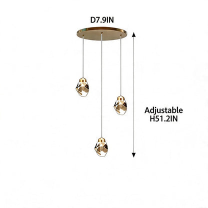 Nordic Crystal Chandelier Adjustable LED 3 to 35 Head