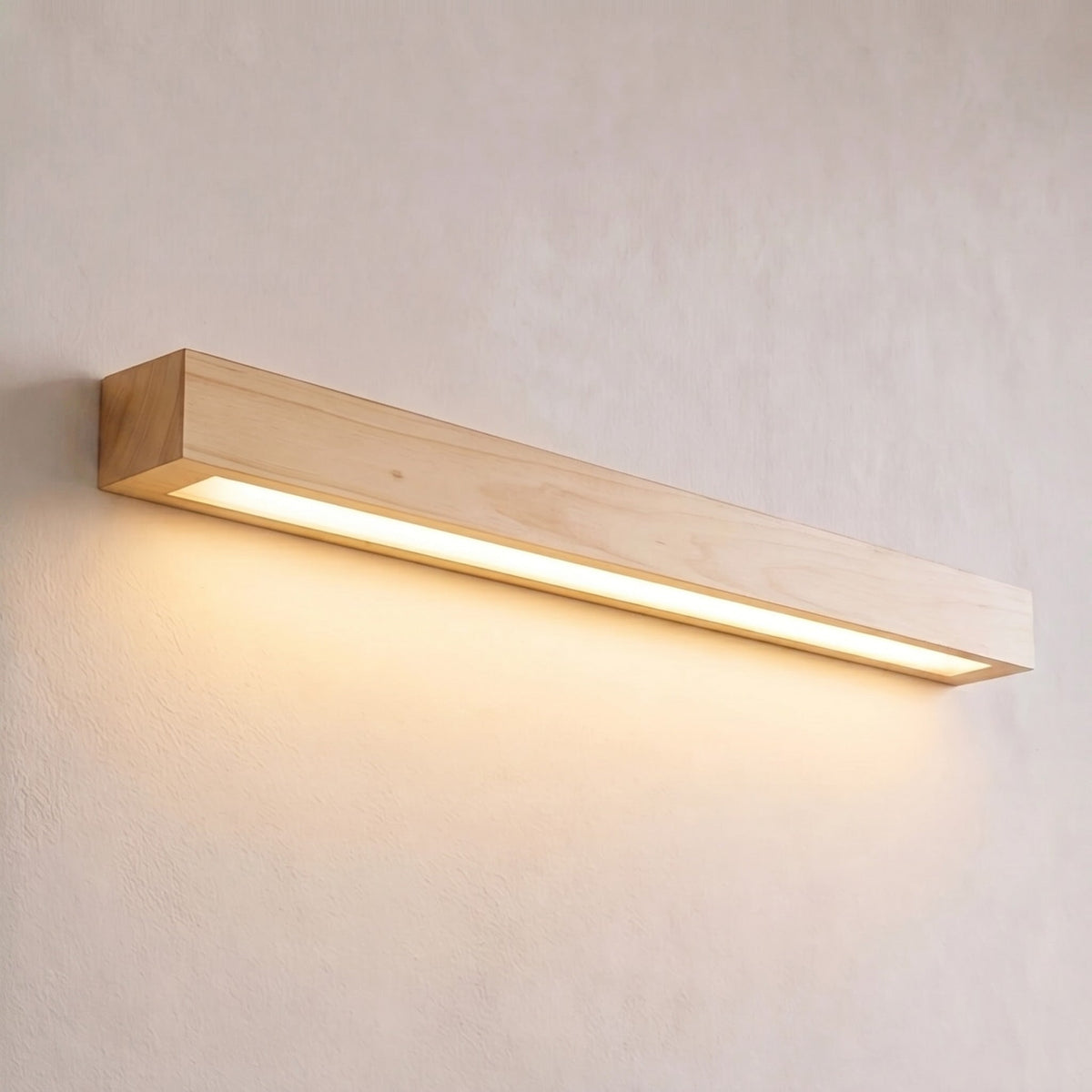 Wood Linear LED Wall Light Downlight or Up & Down 60–120cm Dimmable