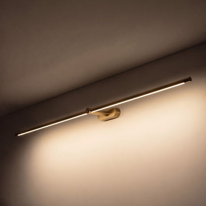 Minimalist Linear LED Vanity Wall Light IP44 69–127cm Gold, Black or Nickel