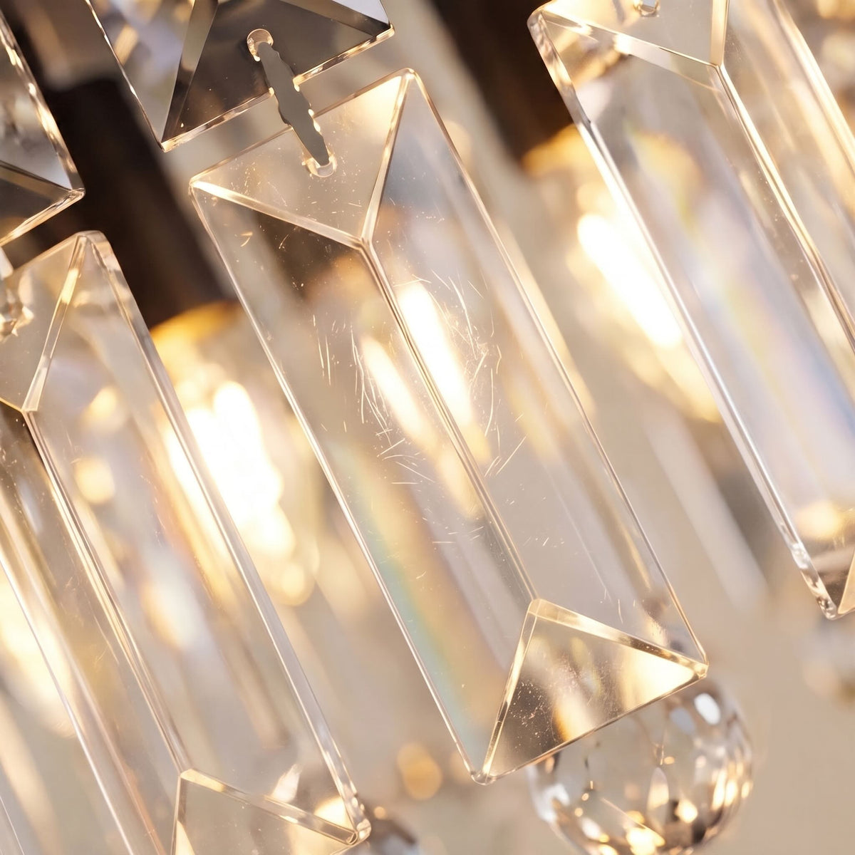 Black Rectangular K9 Crystal Chandelier LED