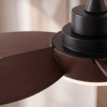 Sculpted Blade DC Ceiling Fan with CRI 90 LED Light 6 Speed Remote 106 or 132 cm