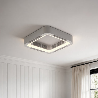 Bladeless Ceiling Fan with Dimmable LED Light Flush Mount or Pendant IP55