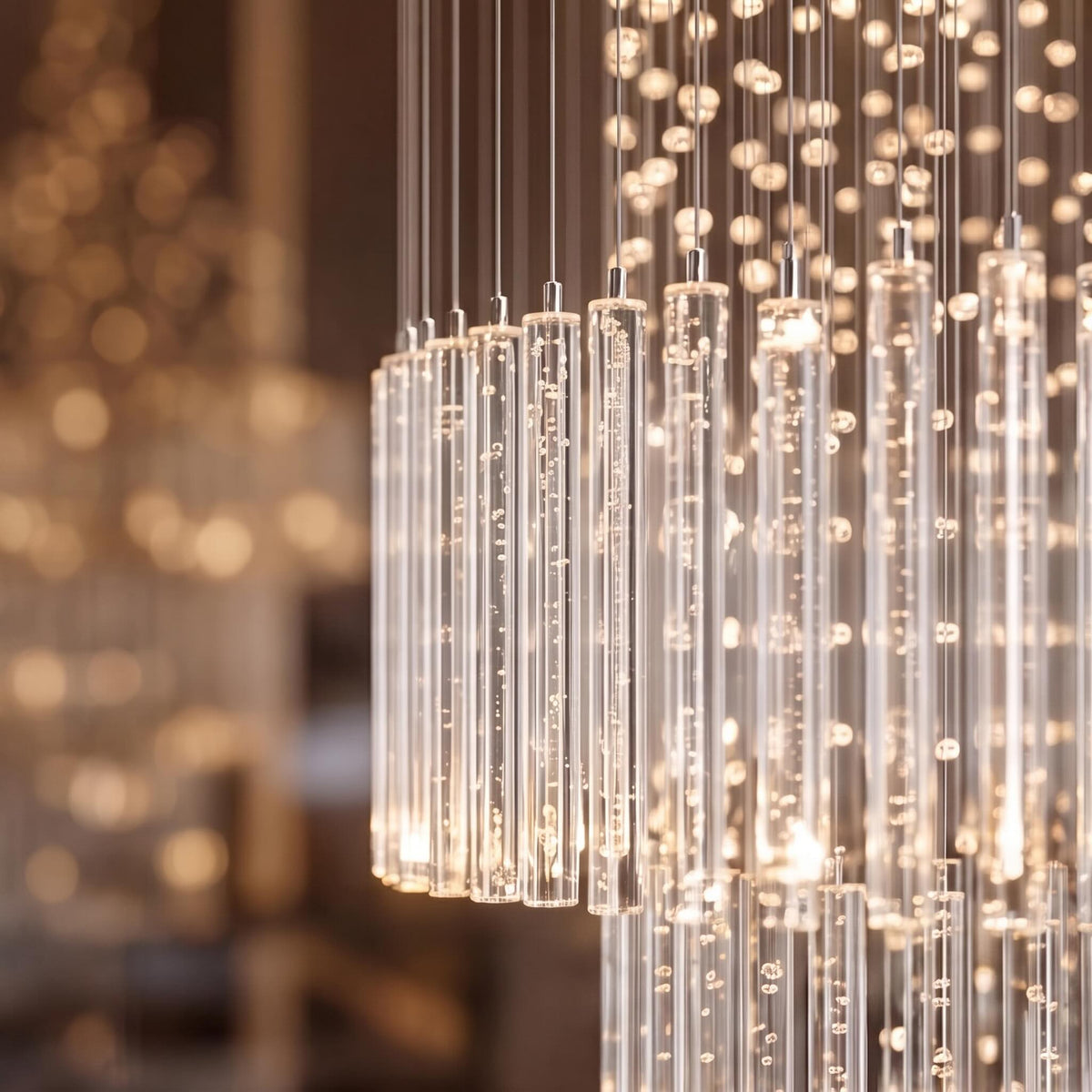 K9 Crystal Raindrop Chandelier Chrome Adjustable LED