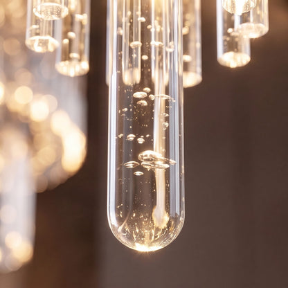 K9 Crystal Raindrop Chandelier Chrome Adjustable LED