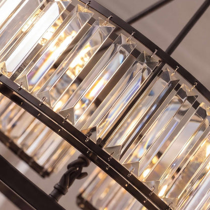 Rustic Crystal Chandelier Black Brown K9 6 or 8 Light