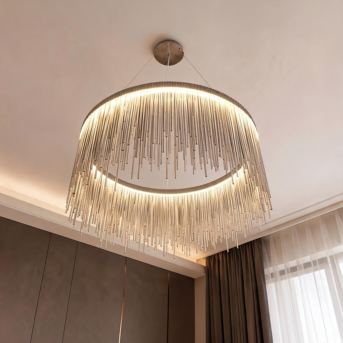 Adjustable Aluminium Chandelier LED Hanging Light