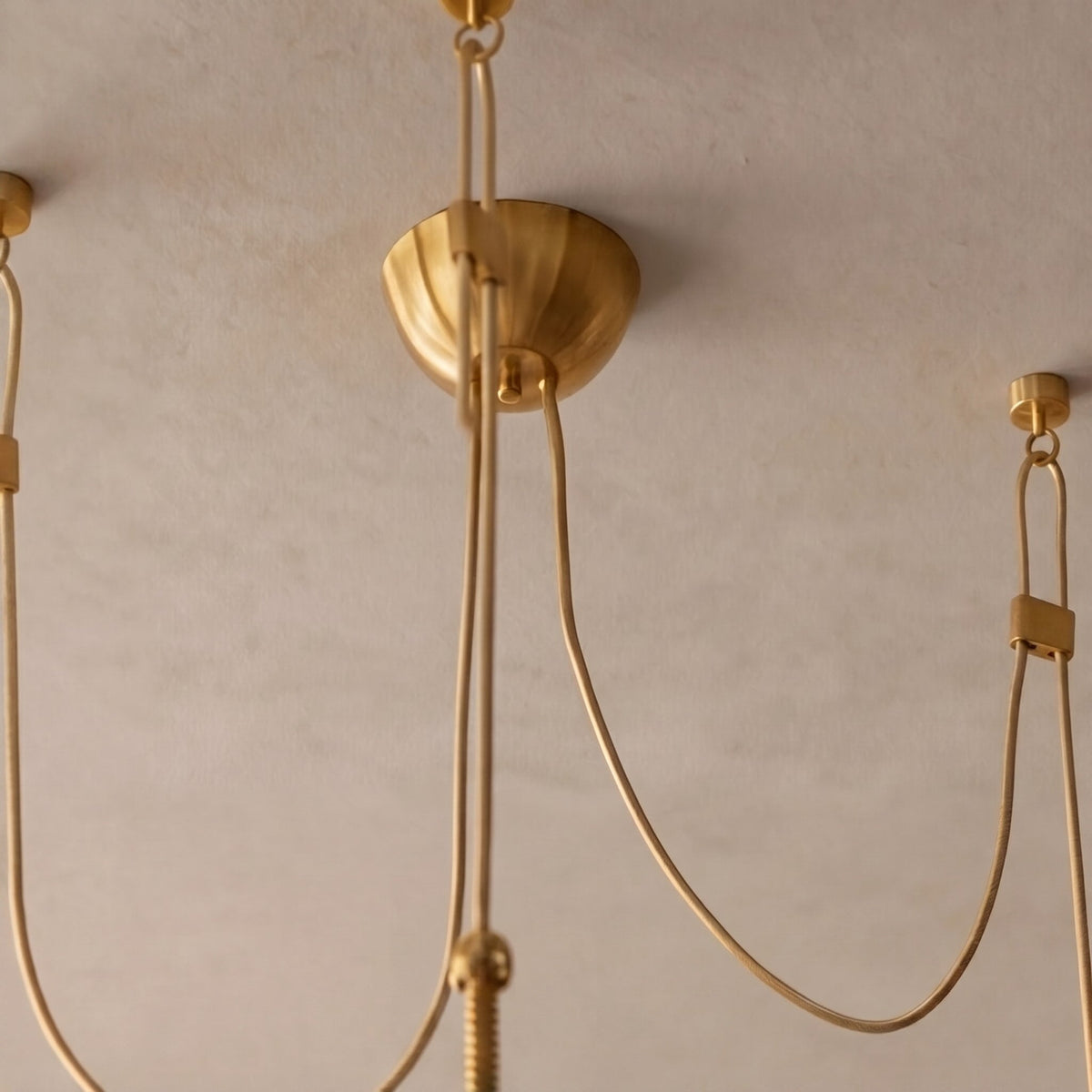 Antique Brass Chandelier Hanging LED Light Fixture