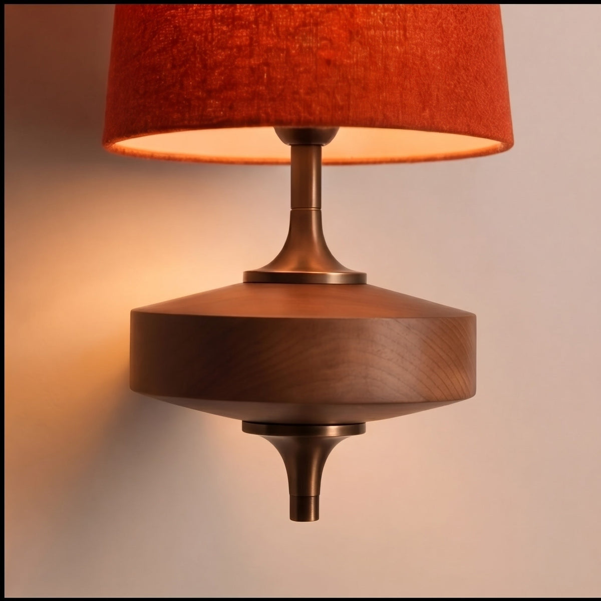 Walnut Metal Wall Sconce Adjustable LED Reading Light