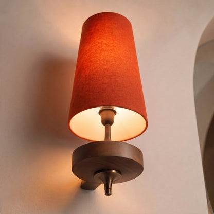 Walnut Metal Wall Sconce Adjustable LED Reading Light