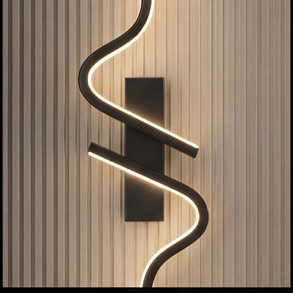 Curved Metal Wall Sconce Adjustable LED Wall Light