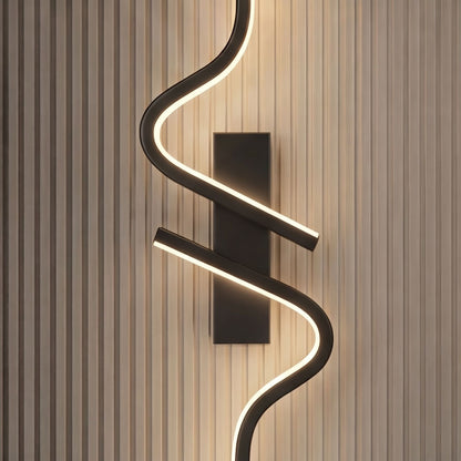 Curved Metal Wall Sconce Adjustable LED Wall Light