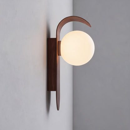 Bentwood Opal Glass Wall Light Nordic LED Sconce