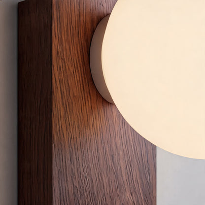 Bentwood Opal Glass Wall Light Nordic LED Sconce
