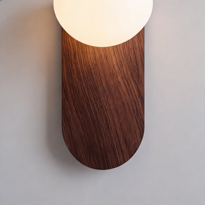 Bentwood Opal Glass Wall Light Nordic LED Sconce