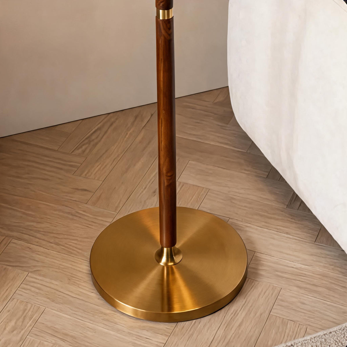 Black Metal Floor Lamp Energy-Efficient LED Adjustable