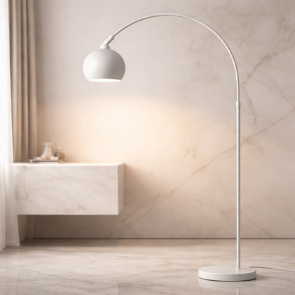 Angler Floor Lamp Matte Black Adjustable LED Metal
