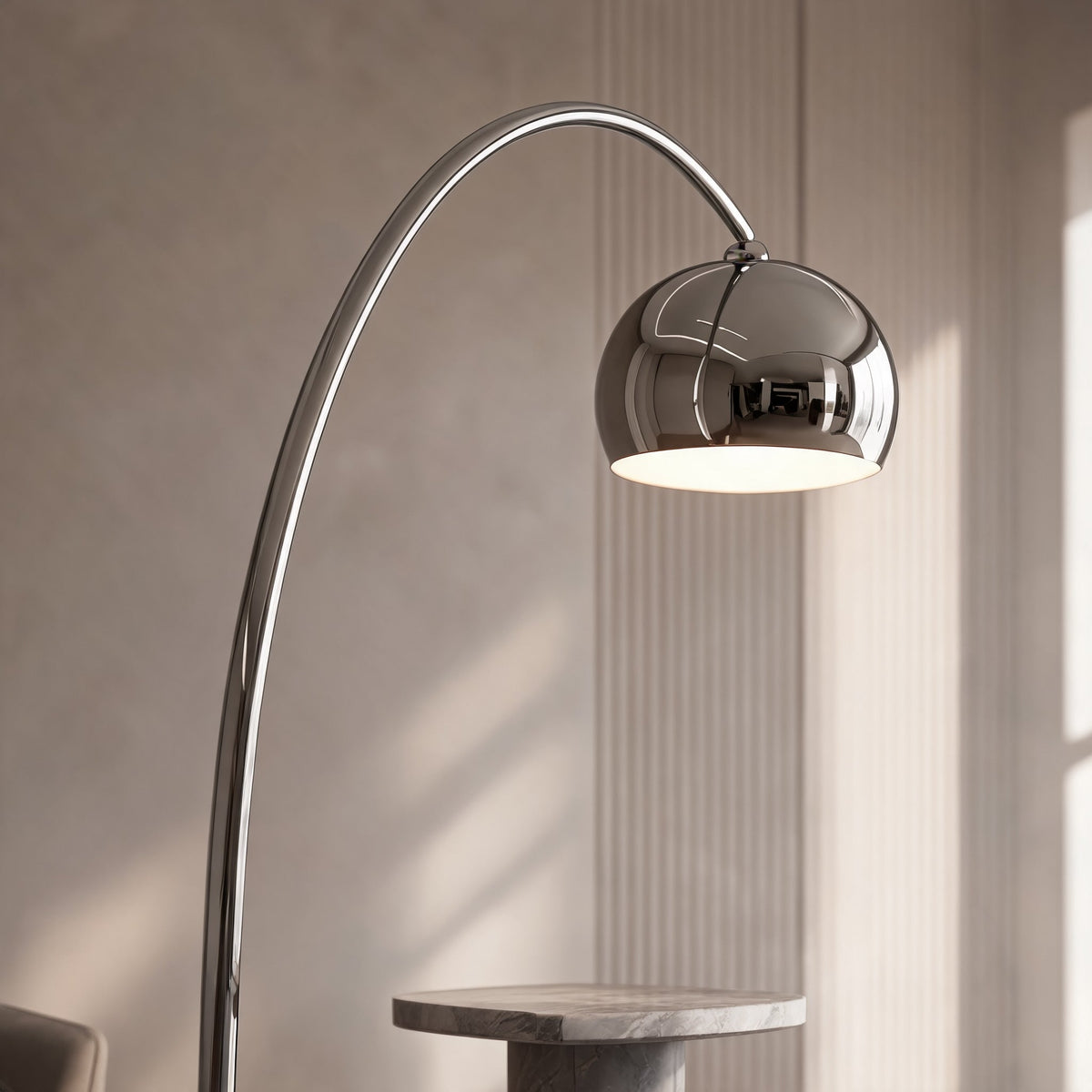 Angler Floor Lamp Matte Black Adjustable LED Metal