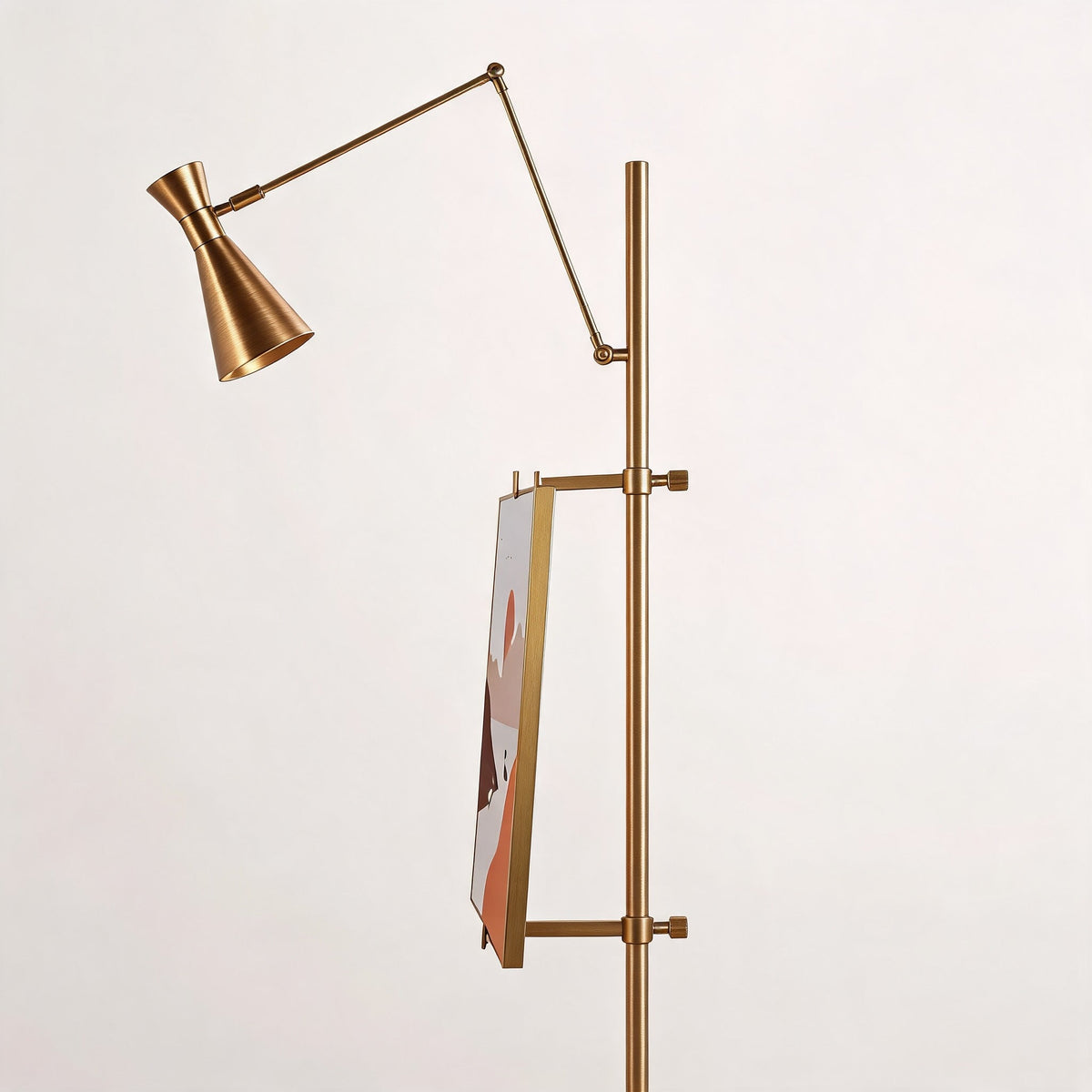 Gold & White Marble Floor Lamp LED Living Room Light