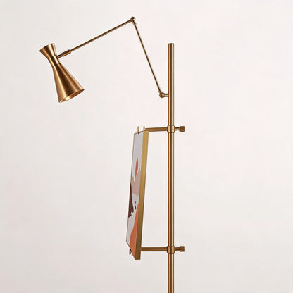 Gold & White Marble Floor Lamp LED Living Room Light