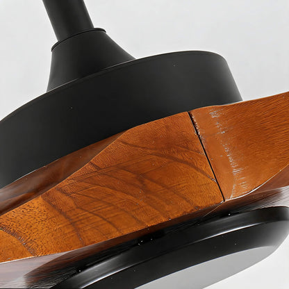 Walnut Wood Blade Outdoor Ceiling Fan IP65 Waterproof 6 Speed 105 to 152 cm