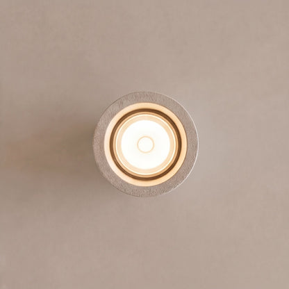Modern Minimalist Round Ceiling Light Fixture Concrete LED Adjustable Ambient Lighting