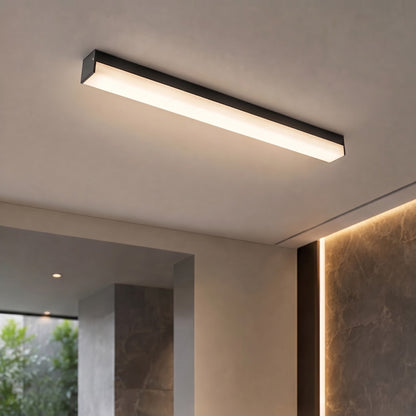 Minimalist LED Strip Flush Mount Ceiling Light Aluminium Dimmable 12-80W
