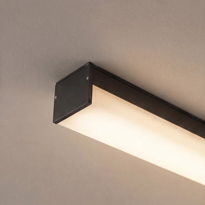 Minimalist LED Strip Flush Mount Ceiling Light Aluminium Dimmable 12-80W